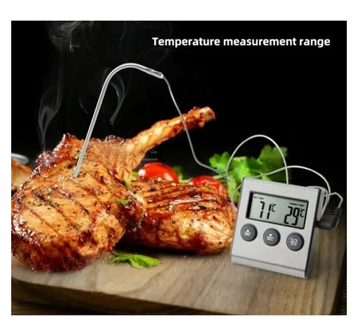 Termometro E Timer Digitale A Sonda X Carni Programmabile - Forno E Barbecue