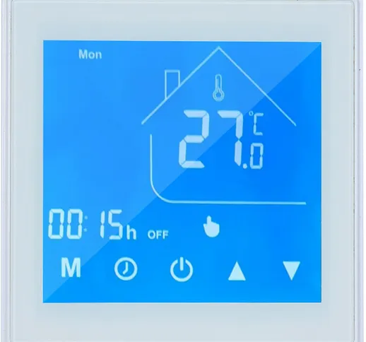 Termostato WiFi Smart Termostato Display LCD Settimanale Programmabile per Caldaia Acqua/G...