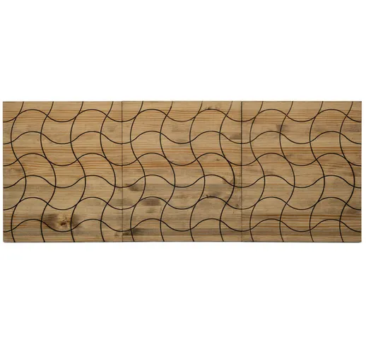 Testiera in legno massiccio de pino. Modello 3PP. 150cm x 60cm. - Bronzo opaco