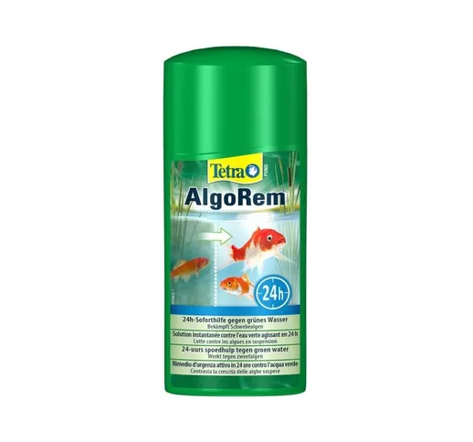 AlgoRem Elimina le Alghe Sospese l'Acqua Verde Laghetto Stagno 500 ml per 10.000 Litri - 