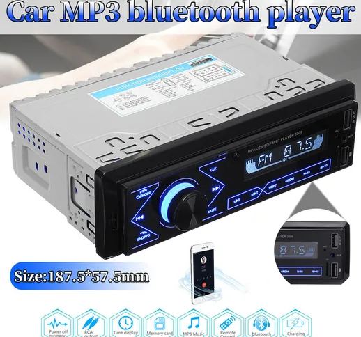 Augienb - TH3008/TH3009 New Touch usb Card Radio Host Truck Universal Car Lettore MP3 blue...