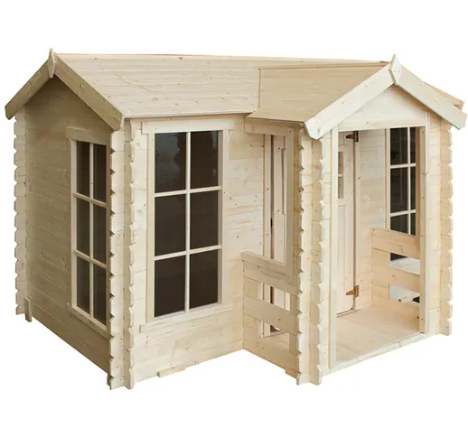 Timbela - M520 Casetta in legno con terrazzo - casetta con giardino esterno - nidificata s...