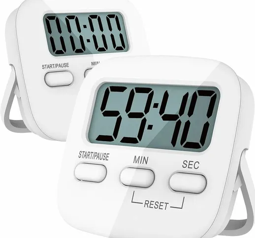 Timer da cucina, confezione da 2 timer da cucina digitali [versione 2020] timer magnetico...