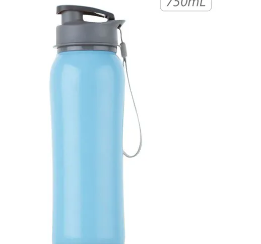 Tisheng singolo in acciaio inossidabile bottiglia di sport, blu 750ml
