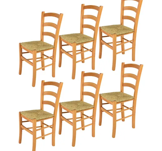  - Tommychairs - Set 6 sedie modello Venice per cucina bar e sala da pranzo, robusta strut...