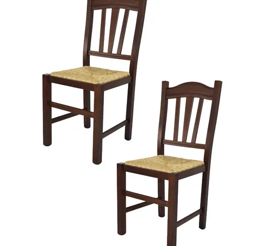 Tommychairs - Set 2 sedie modello Silvana per cucina bar e sala da pranzo, robusta struttu...