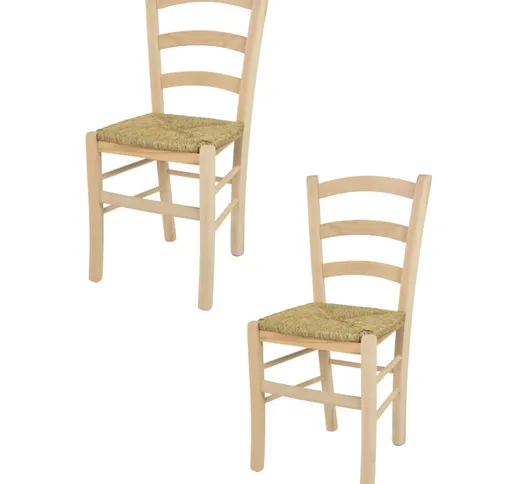 Tommychairs - Set 4 sgabelli alti modello Elegance per cucina e bar, struttura in acciaio...