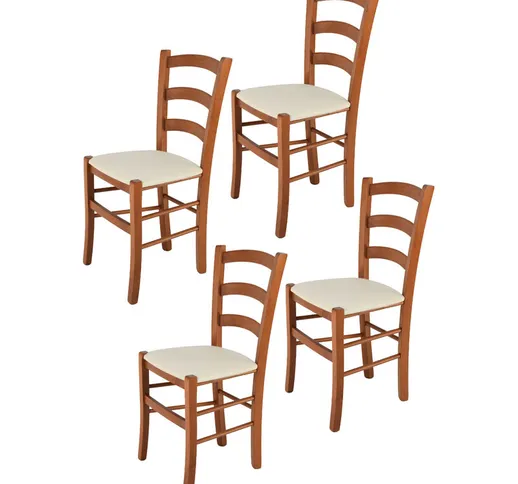  - Tommychairs - Set 4 sedie modello Venice per cucina bar e sala da pranzo, robusta strut...
