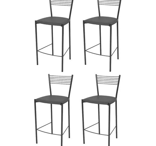 Tommychairs - Sgabello alti modello Elegance per cucina e bar, struttura in acciaio vernic...