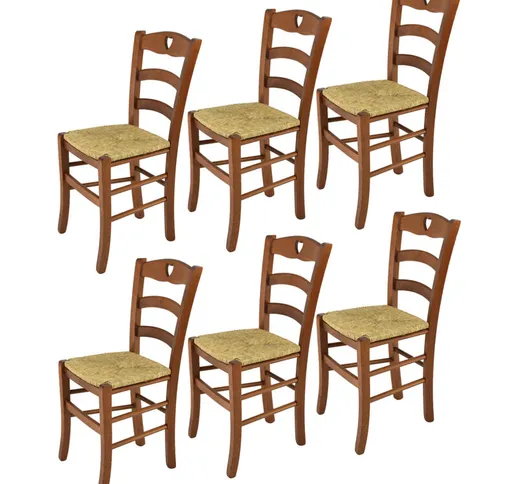  - Tommychairs - Set 6 sedie modello Cuore per cucina bar e sala da pranzo, robusta strutt...