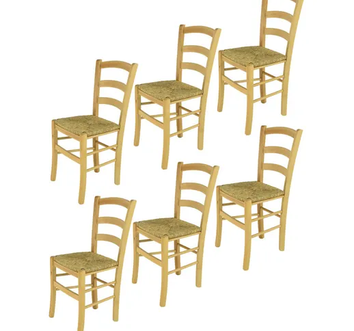  - Tommychairs - Set 6 sedie modello Venice per cucina bar e sala da pranzo, robusta strut...