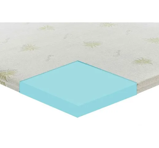  - Topper correttore memory foam alto 10cm - rivestimento all'aloe vera | misure materassi...