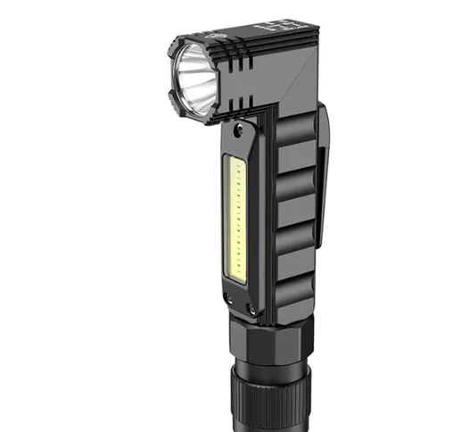 Torcia a LED magnetica ricaricabile Torcia elettrica Super Clear USB con Torcia a LED a te...