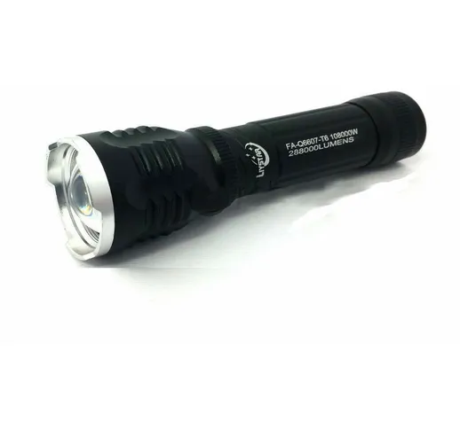 Torcia led luce bianca 108000 w ricaricabile waterproof supporto bici zoom FAQ6