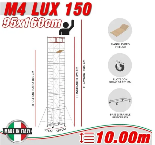 Trabattello M4 LUX 150 (h lavoro 10 m)