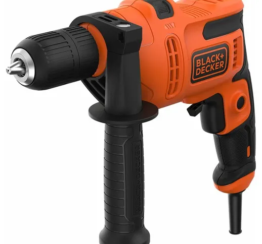 Black&decker - black+decker BEH200K-QS Trapano a Percussione Filo, Impugnatura Laterale pe...