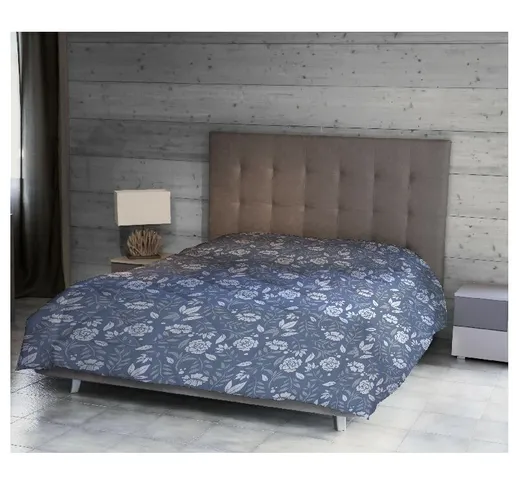 Trapunta Helen - Natura, Singolo, Invernale - per Letto - Blu, Bianco, Grigio in Microfibr...