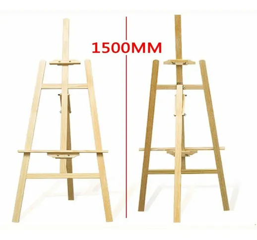 Treppiede Cavalletto Pittore H 150 Cm In Legno Doppia Regolazione Pittura Quadro