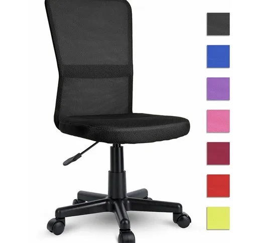 ® Sedia da ufficio sedia da scrivania girevole, in 6 colori diversi, regolabile in altezza...