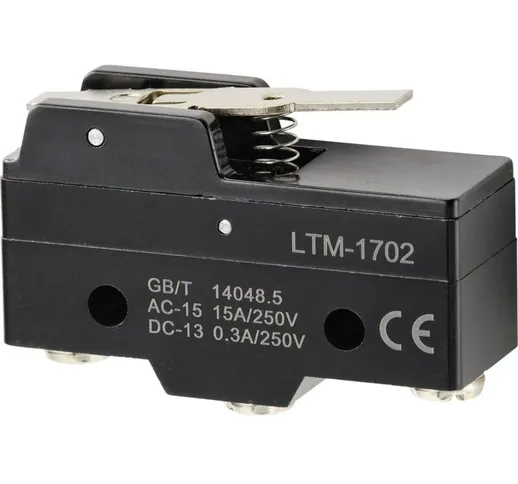 Microinterruttore 250 V/AC 15 A 1 x On / (On) Momentaneo 1 pz. - Tru Components
