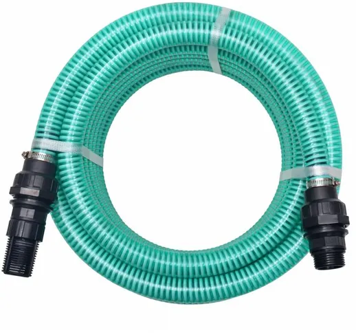 Tubo di Aspirazione con Connettori 4 m 22 mm Verde