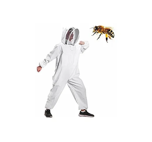 Tumalagia - Tuta da apicoltore per tutto il corpo Vestiti con cappuccio con velo Cappotto...