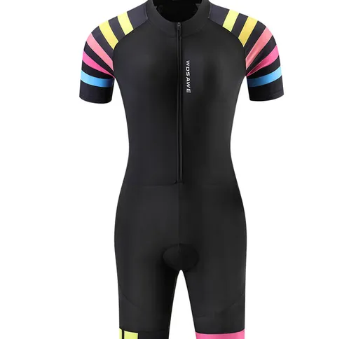 Tuta da donna Triathlon Tuta da ciclismo manica corta Set MTB Abbigliamento bici da bicicl...