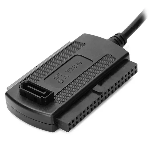 USB 2.0 a SATA/ IDE cavo con adattatore di alimentazione - Nero