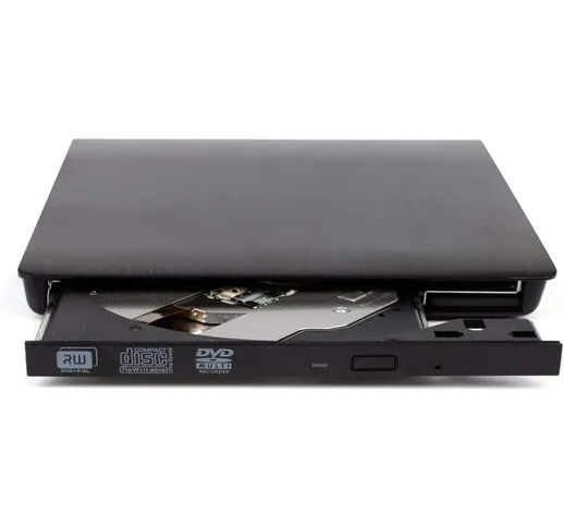 USB 3.0 Slim Drive Masterizzatore DVD esterno Unità DVD RW da 9,5 mm (plug and play), comp...