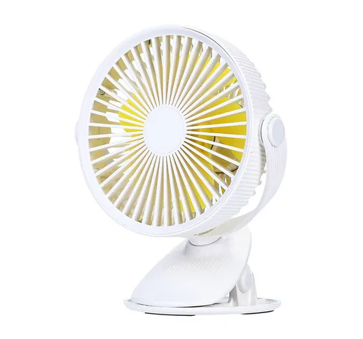 USB Clamp Fan 2021, ventilatore da tavolo con batteria, 3 velocità di rotazione, raffredda...