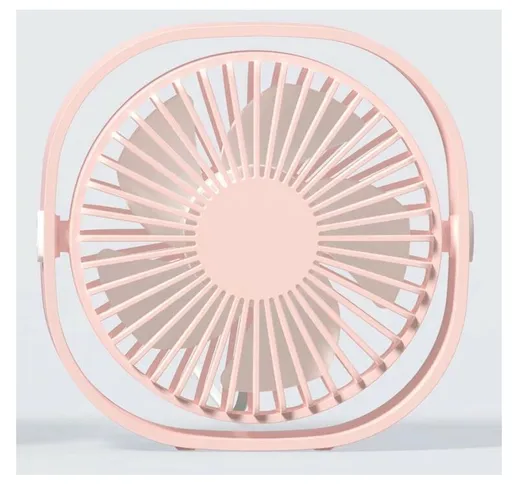 USB Desktop Fan 3 Velocità Velocità variabile Mini Ventilatore rotante rosa 360 gradi rosa