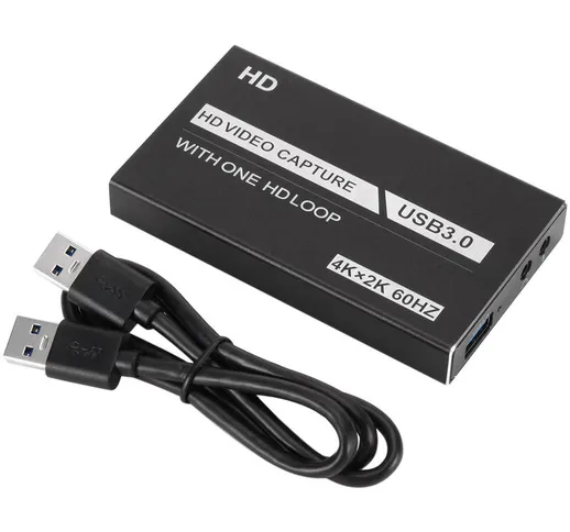 USB3.0 Scheda di acquisizione audio video HD 1080P 4K Convertitore video HD LOOP Ingresso...
