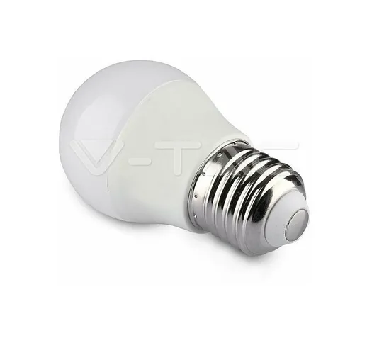 V-tac - LAMPADINA LED SMART MULTICOLORE E27 5W G 45 RGB ALEXA E GOOGLE HOME CONTROLLO REMO...
