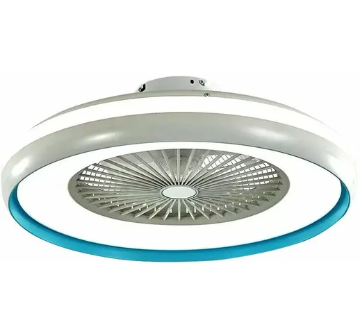 Led 3 velocità ventilatore da soffitto luce luce diurna ventilatore telecomando blu V-tac...