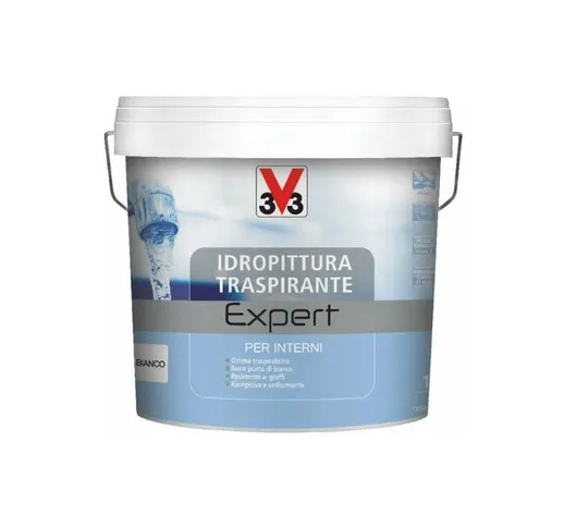  - Idropittura Traspirante Expert per Interno Pittura Coprente Bianca Bagno - Formato: 14...