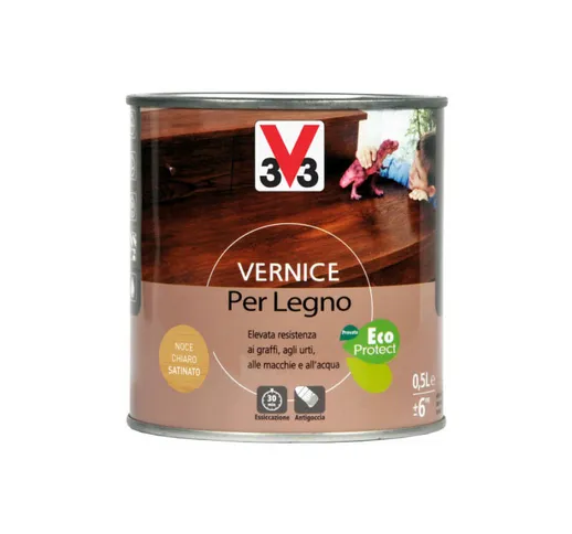 Vernice per Legno da Interno ad Acqua Protettivo Protezione Mobili Pittura - Formato: 0,5...