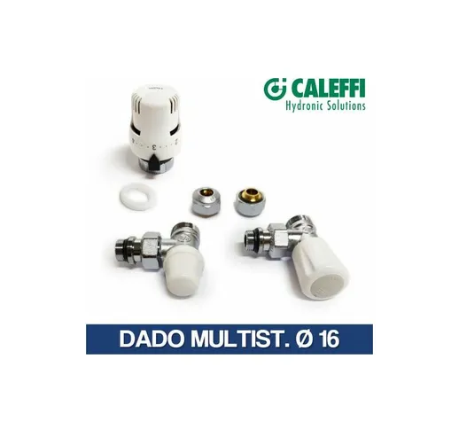 Valvola E Detentore Con Termostato Rame 12 14 Mult 16 A Squadra Caleffi 24686V Dado X Mult...