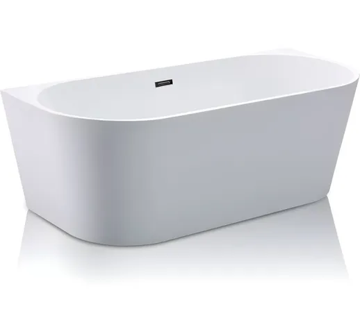 Vente-unique - Vasca da bagno semi freestanding 255L 180 x 75 x 58 cm Acrilico Bianco - di...