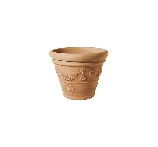 Vasi vaso conca tropea con decoro in resina cura delle piante vasi tropea: h 52 cm - - 