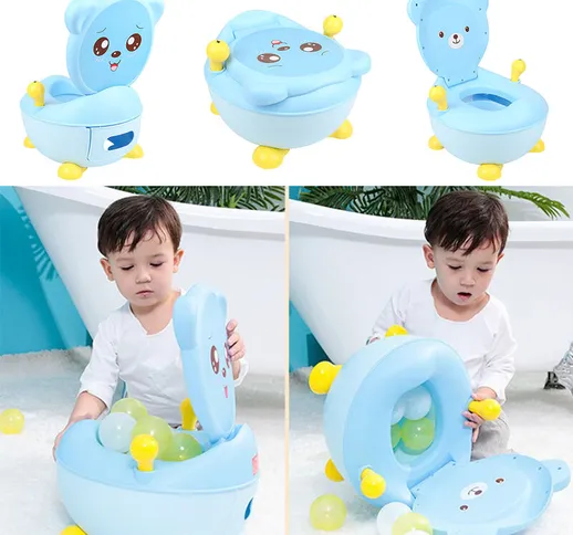 Vasino Portatile per Bambini, Wc Toilette Pipi, Doppio Design Antiscivolo e Paraspruzzi,Ad...