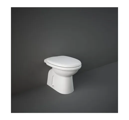 Vaso a terra in ceramica 36x55 cm serie Oxford | Bianco lucido - Con copri wc