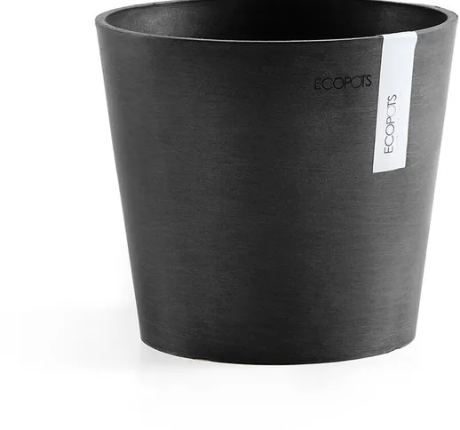 Ecopots - Vaso da tavolo amsterdam Ø17 H14,9 - dark grey dark grey