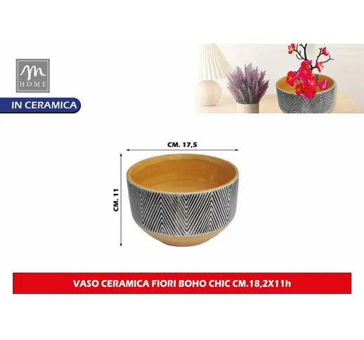 Bighouse It - vaso ceramica fiori boho chic CM.18,2X11h ass.