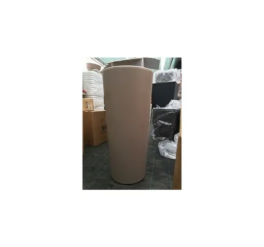 Vaso Cache-pot Veca Clou Rotondo Altezza 85 cm- con Cache Pot removibile Avana