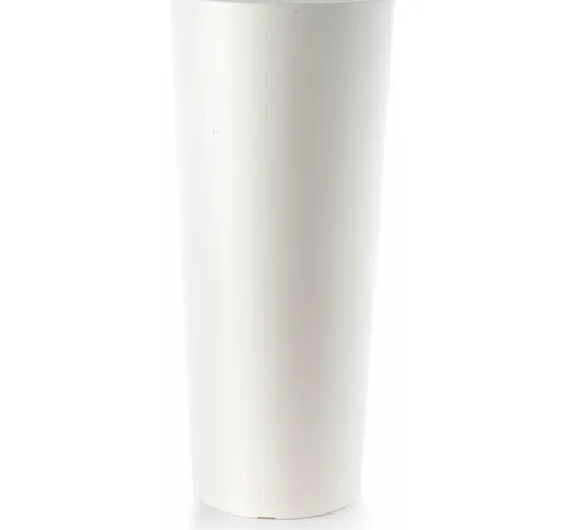 Vaso Fioriera alta schio cono 70 Ø30 - bianco Teraplast bianco latte
