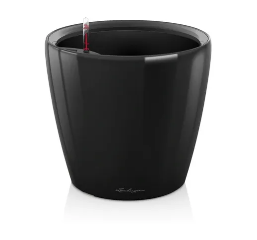 Vaso per piante CLASSICO PREMIUM LS Ø43 con auto irrigazione - NERO LUCIDO - 