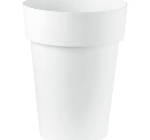 Vaso Cleo alto tondo in plastica h 55 cm Veca - Color: BIANCO - ROSSO J