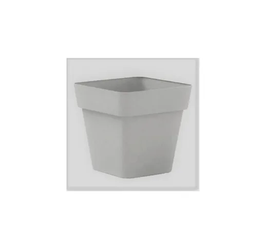 VASO CLEO QUADRATO IN PLASTICA 34 CM VECA CON RUOTE - Colore: Bianco