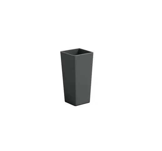 Veca - Vaso Clou Quadrato con cache-pot Bianco - 100 cm - Bianco