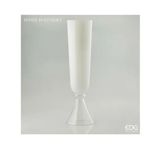 Vaso coppalux in vetro h75xd18,5cm nida bianco